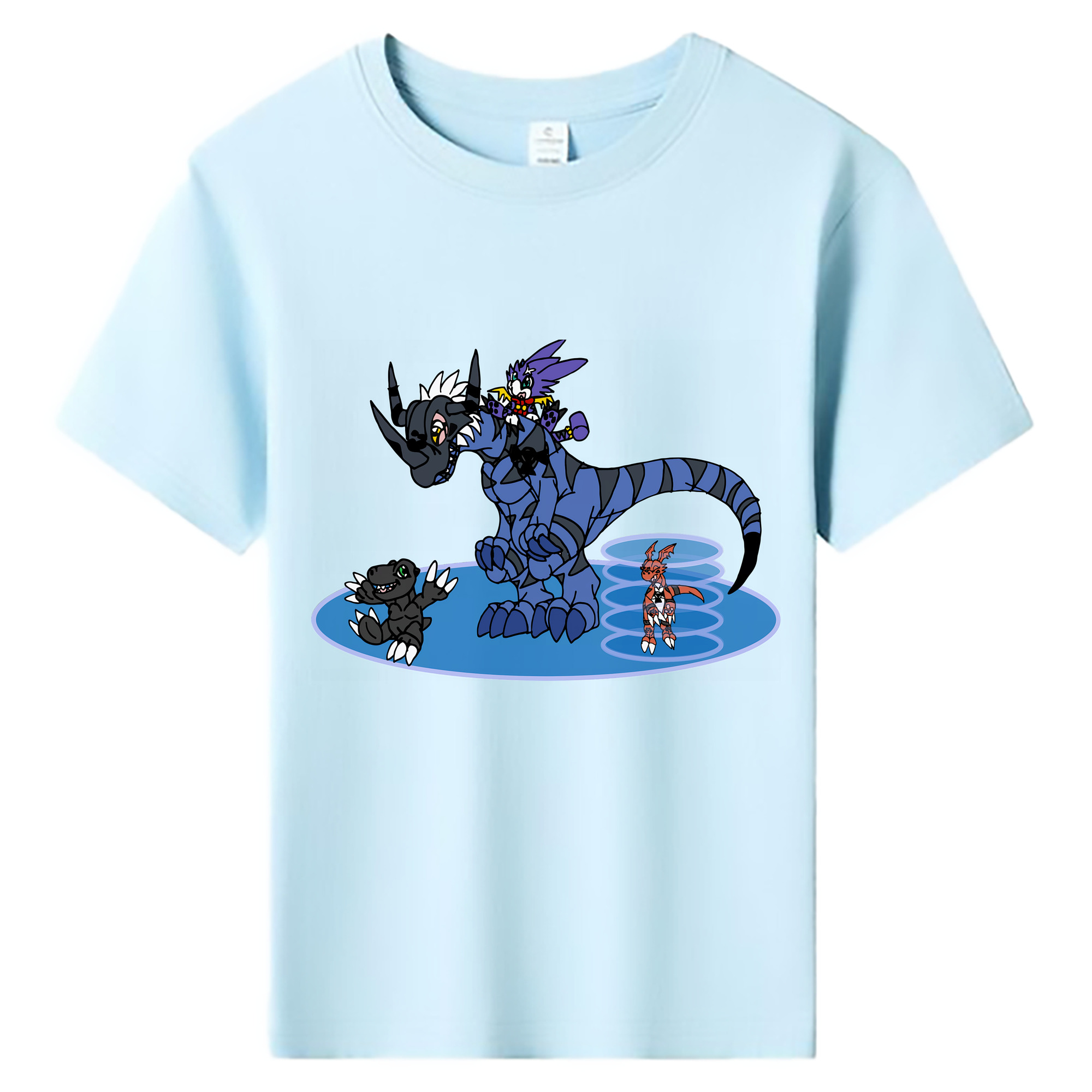 （画像用） Digimon デジタルモンスター/デジモン 綿100％キッズTシャツ（フロントプリント）